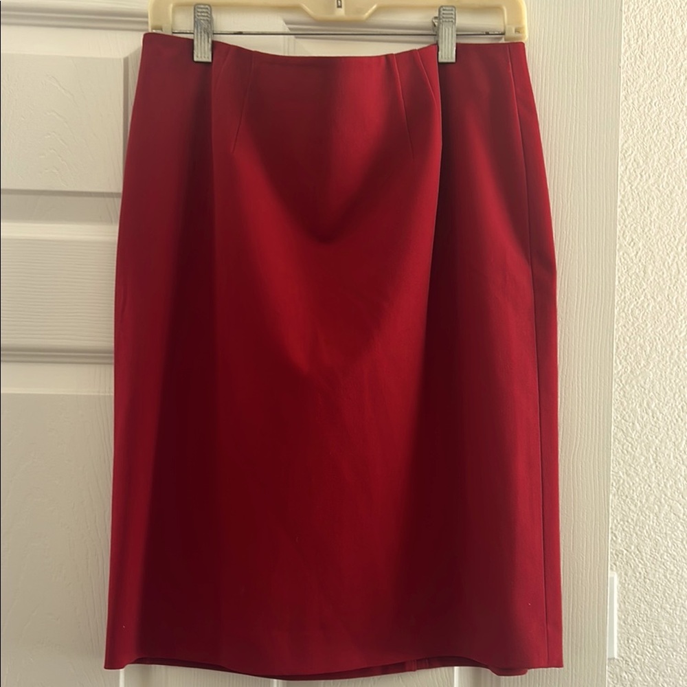 Caslon Red Pencil Skirt Knee-Length Workwear